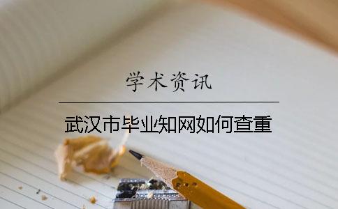 武漢市畢業(yè)知網(wǎng)如何查重