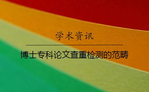 博士專科論文查重檢測的范疇