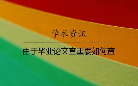 由于畢業(yè)論文查重要如何查