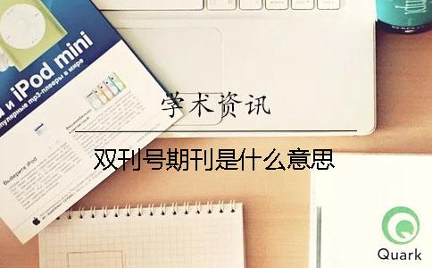雙刊號(hào)期刊是什么意思