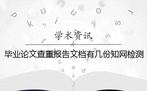 畢業(yè)論文查重報(bào)告文檔有幾份知網(wǎng)檢測(cè)結(jié)果
